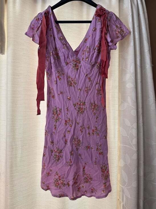 Wild Fable Dresses & Skirts - Wild Fable Women's Purple Floral Flutter Short Sleeve V-Neck Mini Dress
C5